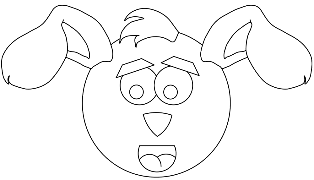 Cartoon Dog Paper Plate Craft Md Coloring Page — Free Printable — free printable coloring page