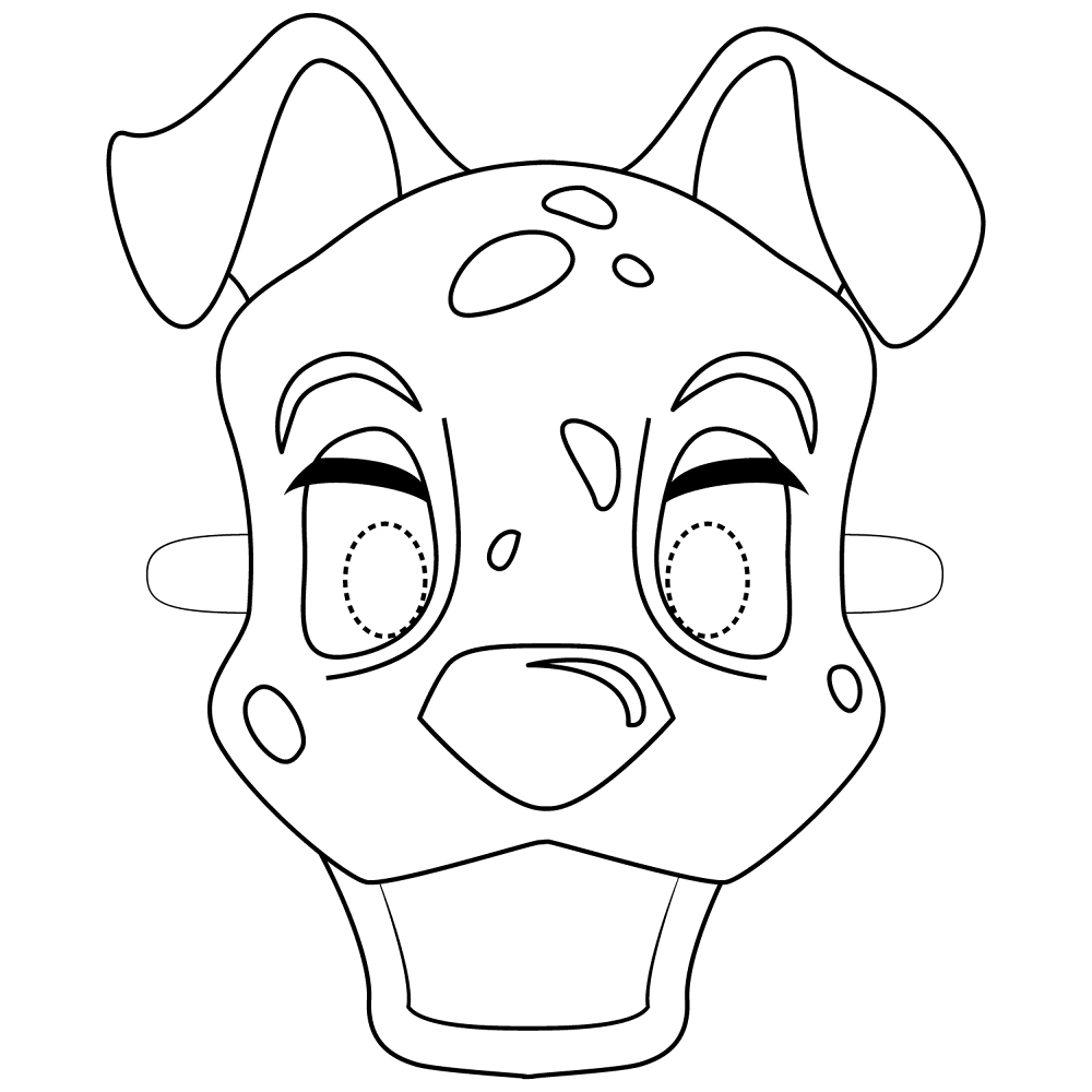 Dalmatian Dog Mask Coloring Page Md Coloring Page — Free Printable — free printable coloring page