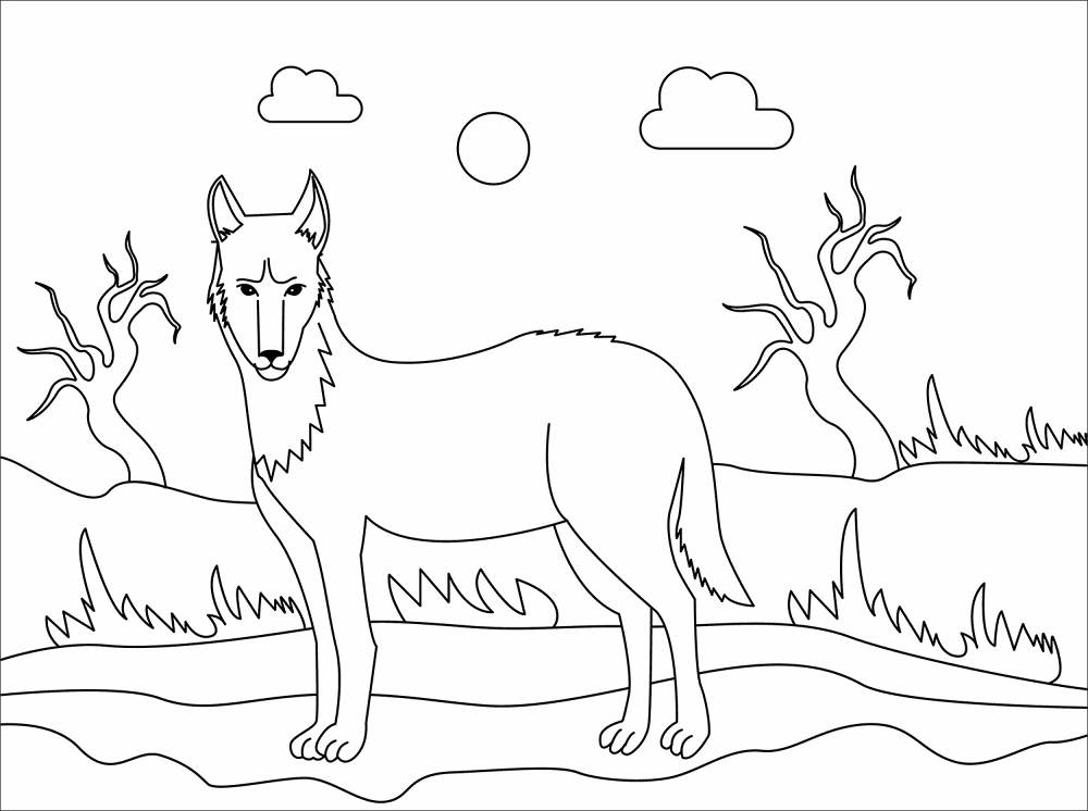 Dingo Coloring Page Md Coloring Page — Free Printable — free printable coloring page