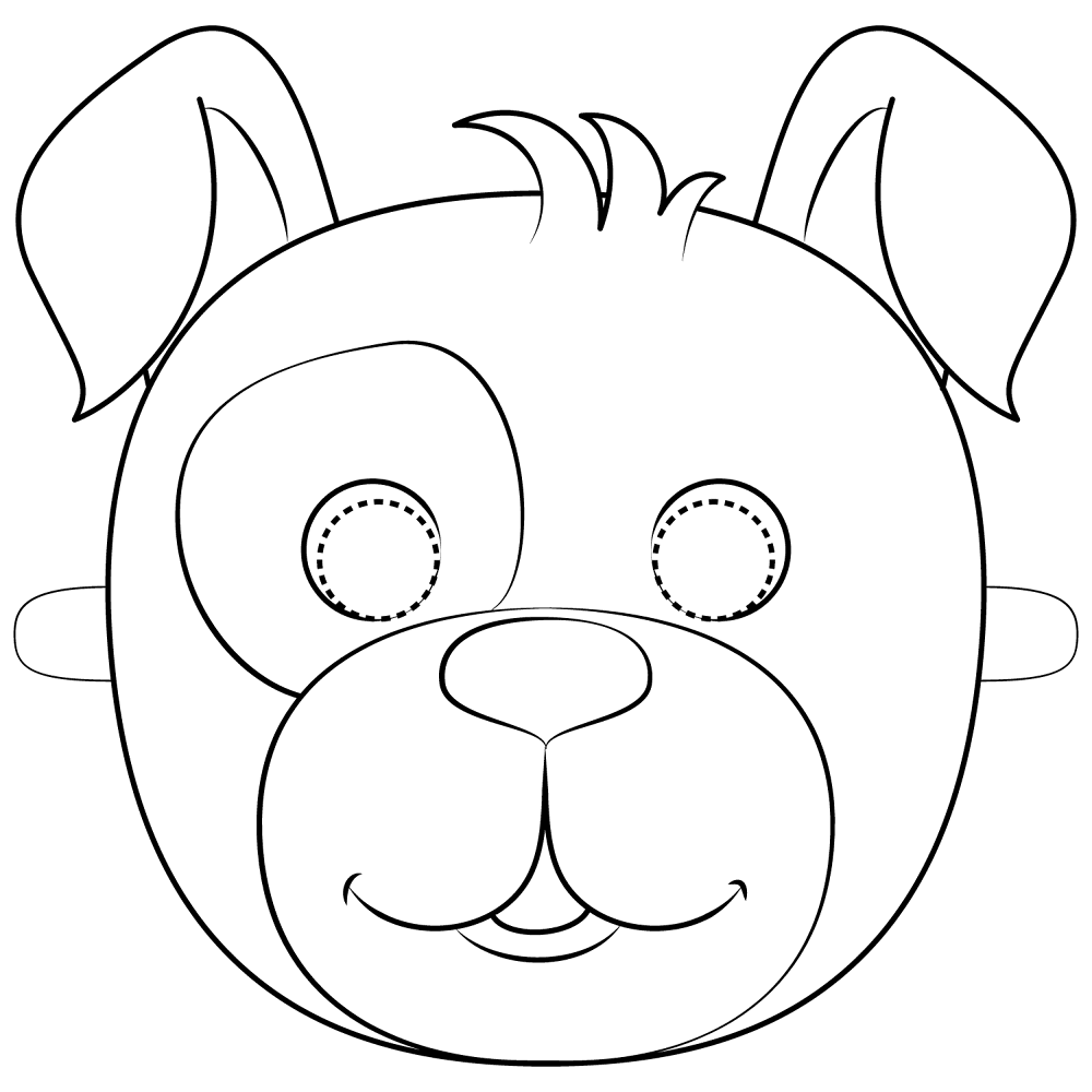 Dog Mask Coloring Page Md Coloring Page — Free Printable — free printable coloring page