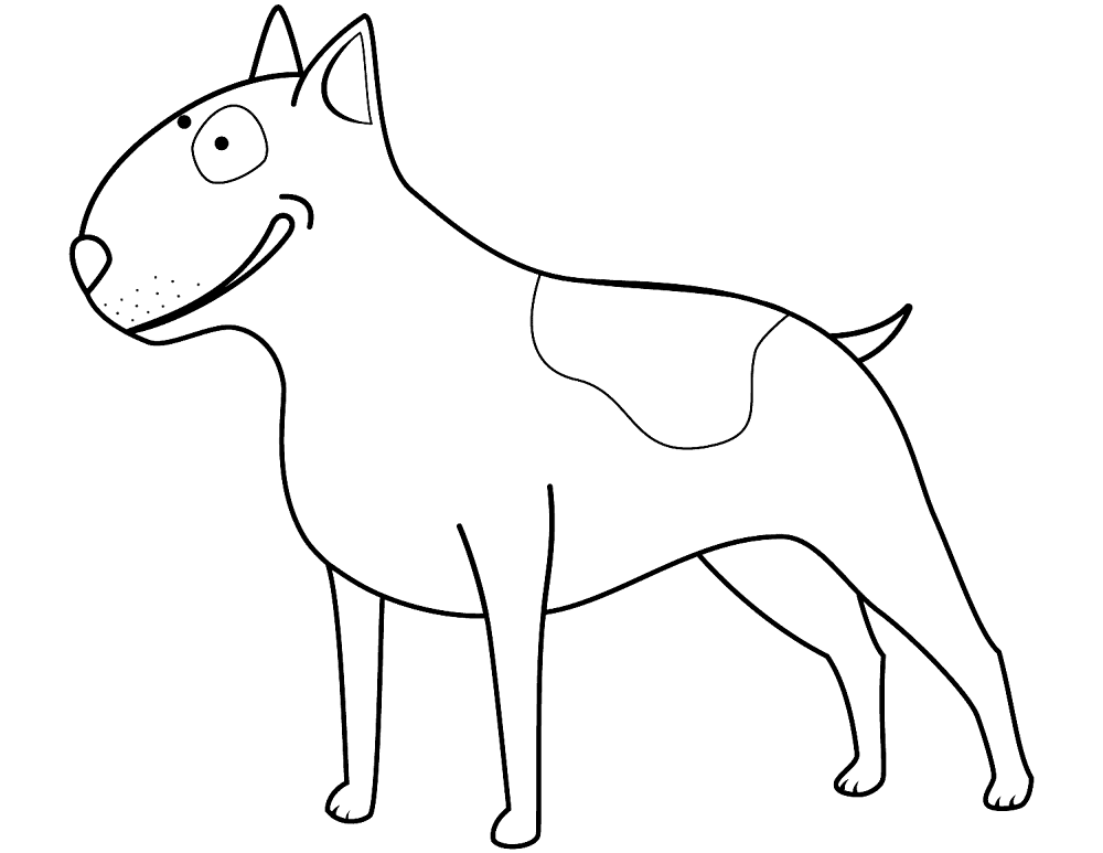 Funny Bull Terrier Coloring Page Md Coloring Page — Free Printable — free printable coloring page
