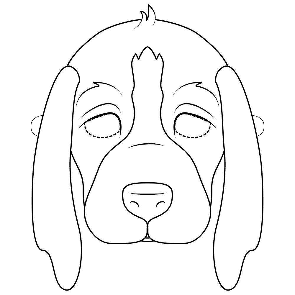 Puppy Mask Coloring Page Md Coloring Page — Free Printable — free printable coloring page