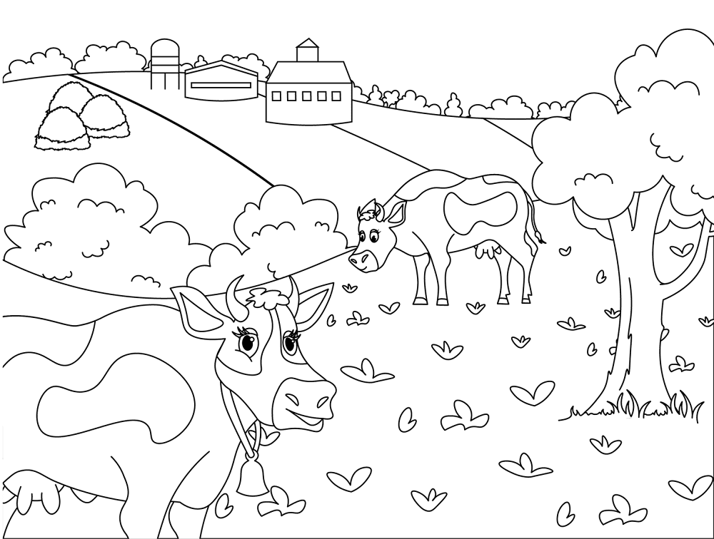 Dairy Farm Coloring Page Md Coloring Page — Free Printable — free printable coloring page