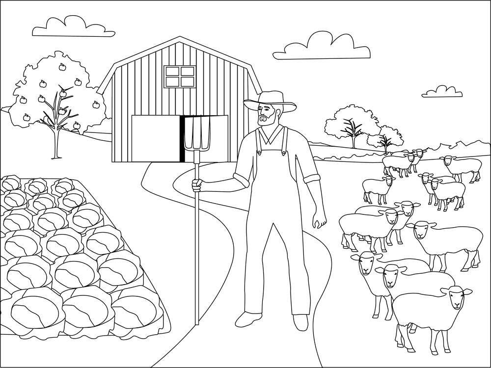 Farmer Coloring Page Md Coloring Page — Free Printable — free printable coloring page
