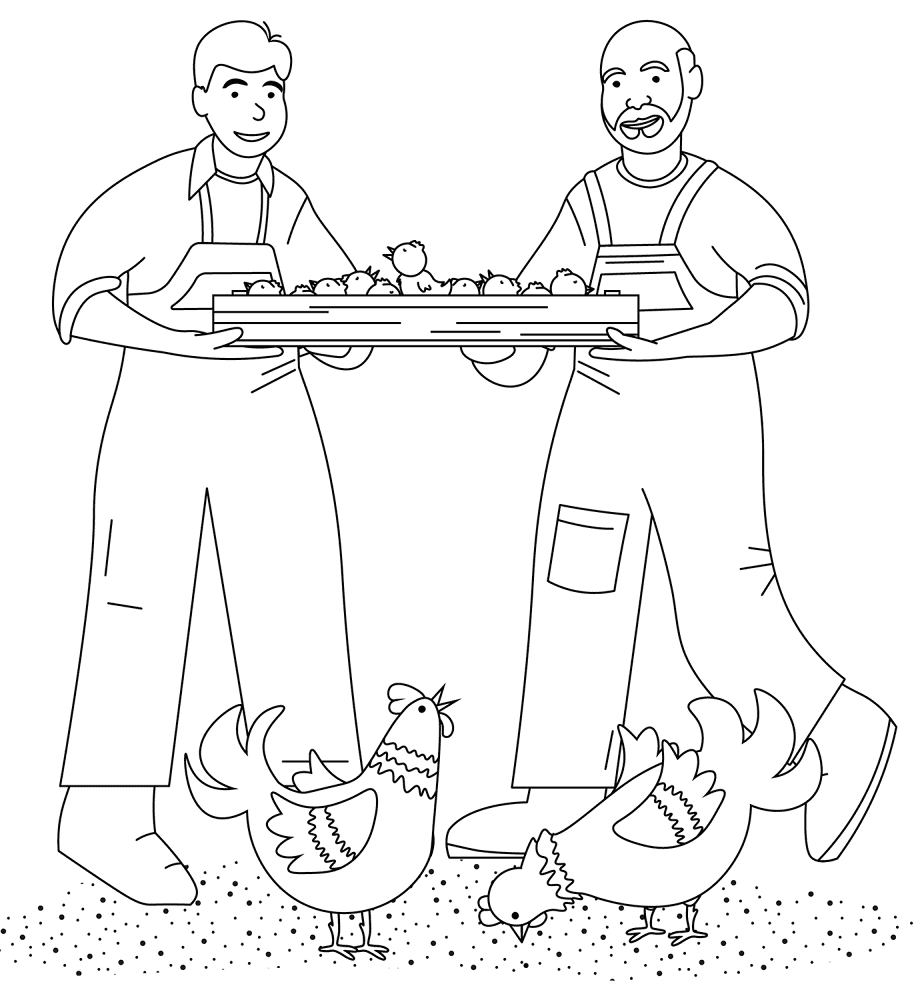 Farmers With Chickens Coloring Page Md Coloring Page — Free Printable — free printable coloring page