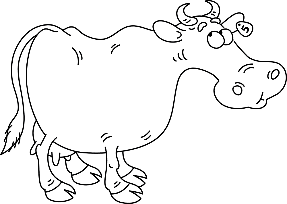 Funny Cow Coloring Page Md Coloring Page — Free Printable — free printable coloring page