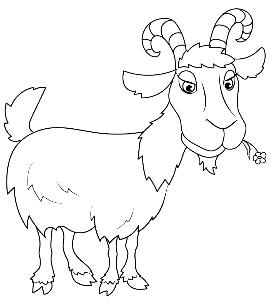 Goat Coloring Page Md Coloring Page — Free Printable — free printable coloring page