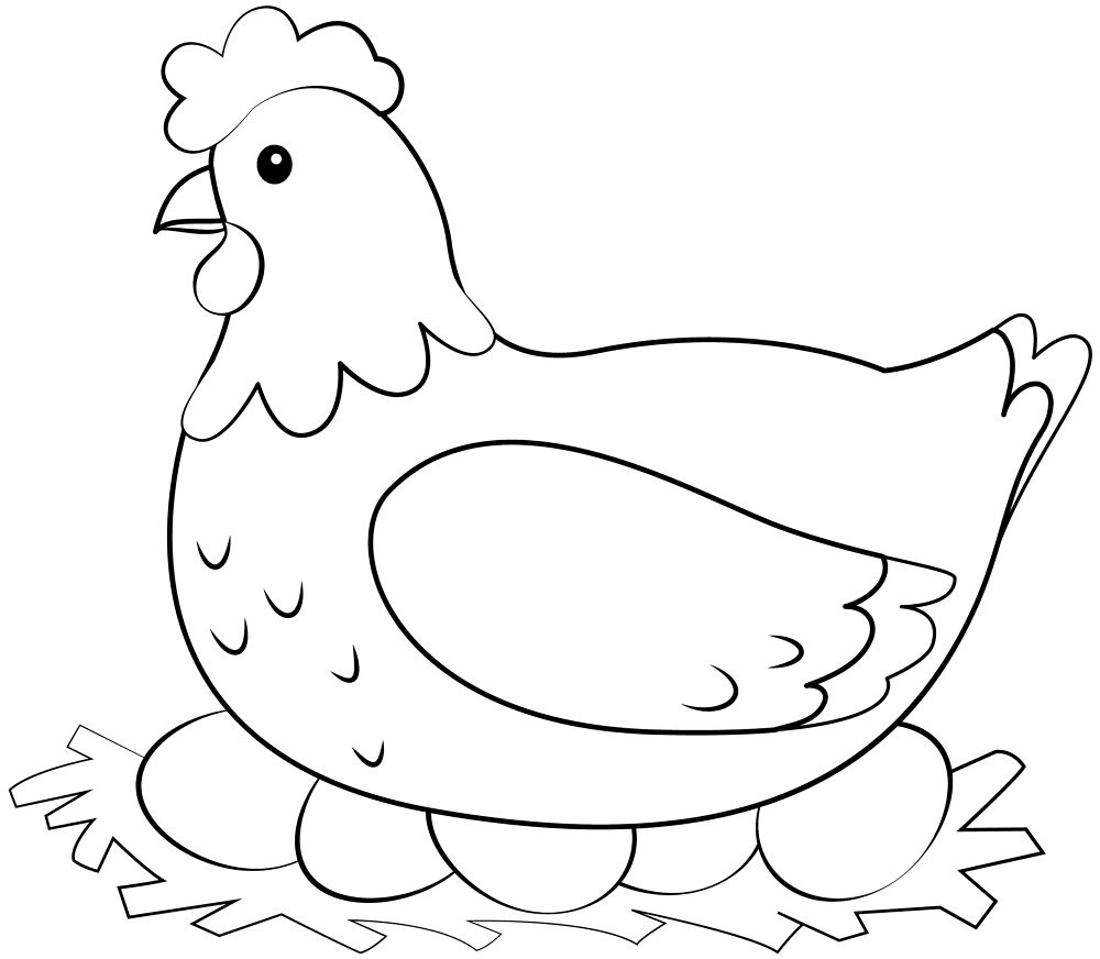 Hen Coloring Page Md Coloring Page — Free Printable — free printable coloring page