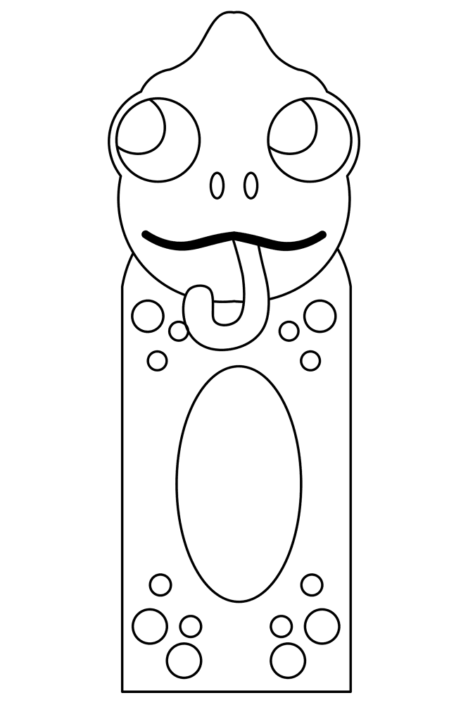 Rainforest Animal Bookmark Lizard Md Coloring Page — Free Printable — free printable coloring page