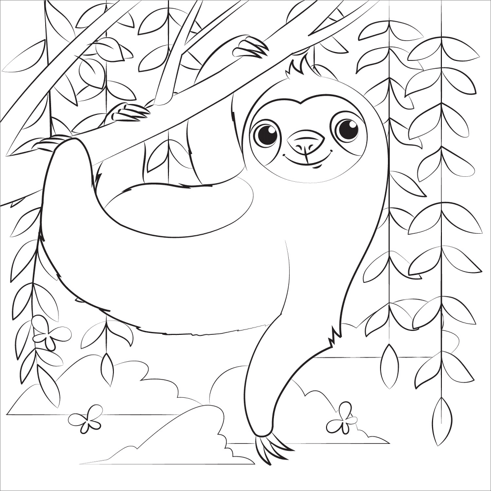 Sloth Coloring Page Md Coloring Page — Free Printable — free printable coloring page