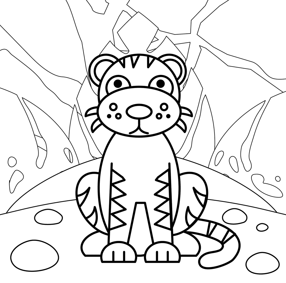 Tiger 2 Coloring Page Md Coloring Page — Free Printable — free printable coloring page
