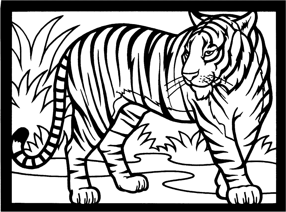 Tiger Art Coloring Page Md Coloring Page — Free Printable — free printable coloring page