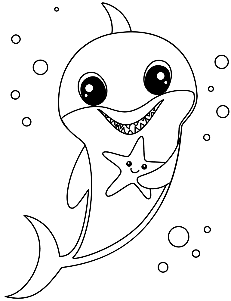 Baby Shark 4 Coloring Page Md Coloring Page — Free Printable — free printable coloring page