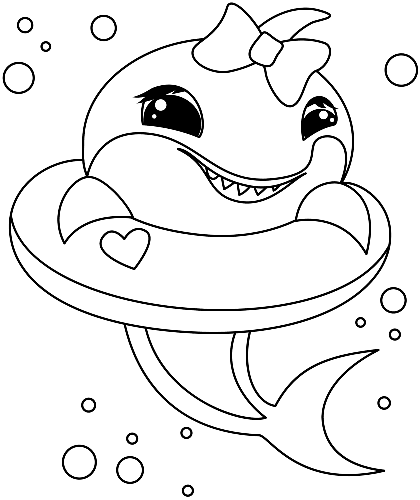 Baby Shark 5 Coloring Page Md Coloring Page — Free Printable — free printable coloring page