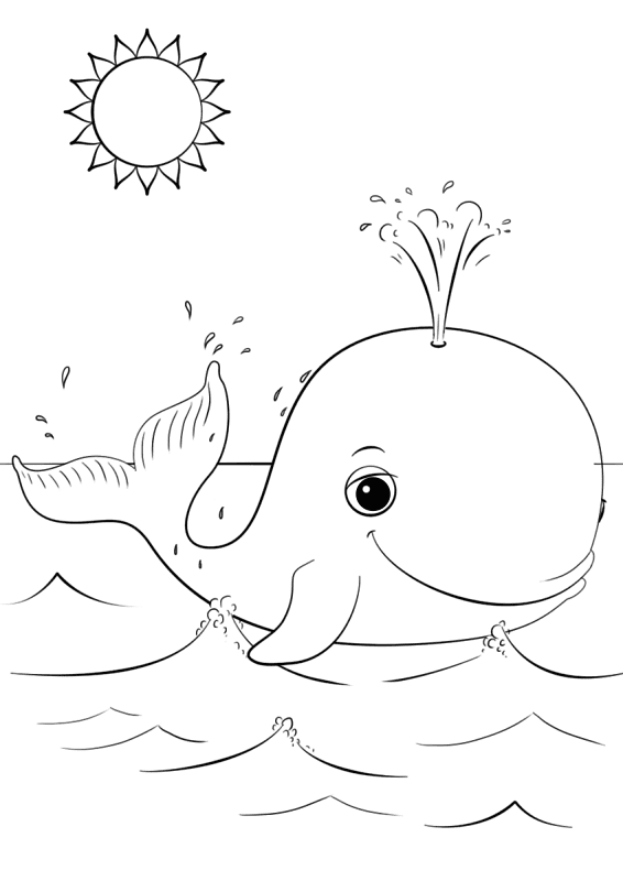 Cute Cartoon Whale Coloring Page Md Coloring Page — Free Printable — free printable coloring page
