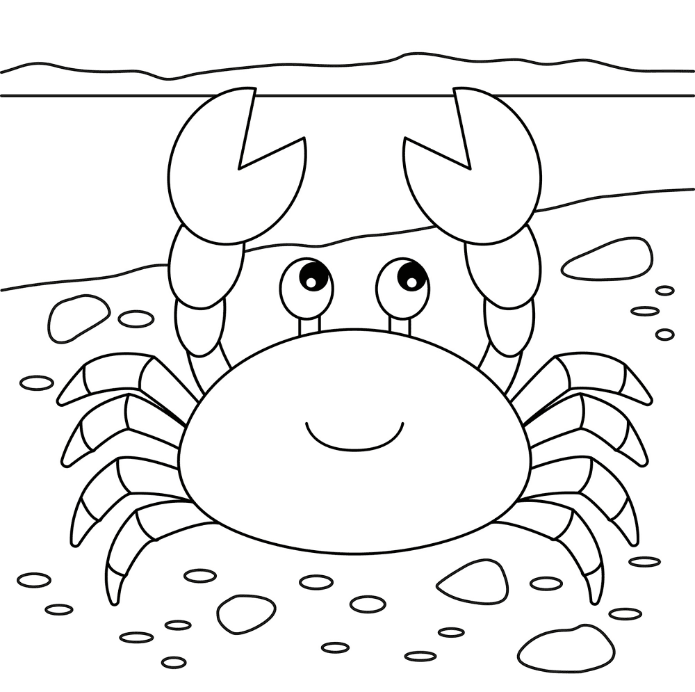Cute Crab 2 Coloring Page Md Coloring Page — Free Printable — free printable coloring page