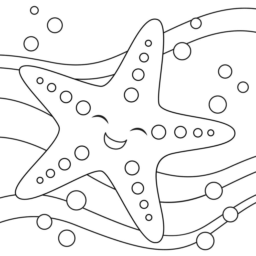 Cute Starfish 2 Coloring Page Md Coloring Page — Free Printable — free printable coloring page
