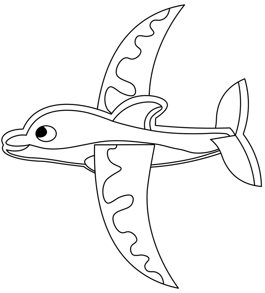 Dolphin Glider Md Coloring Page — Free Printable — free printable coloring page