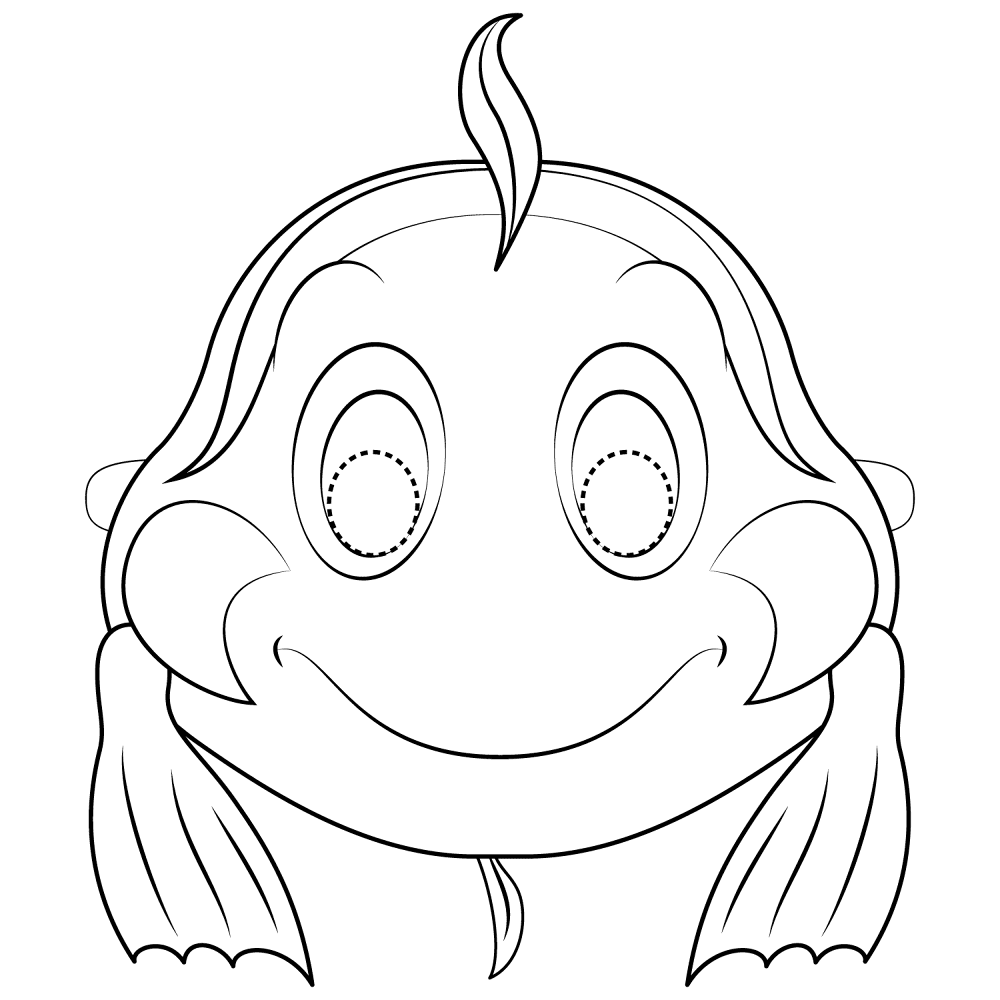 Fish Mask Coloring Page Md Coloring Page — Free Printable — free printable coloring page
