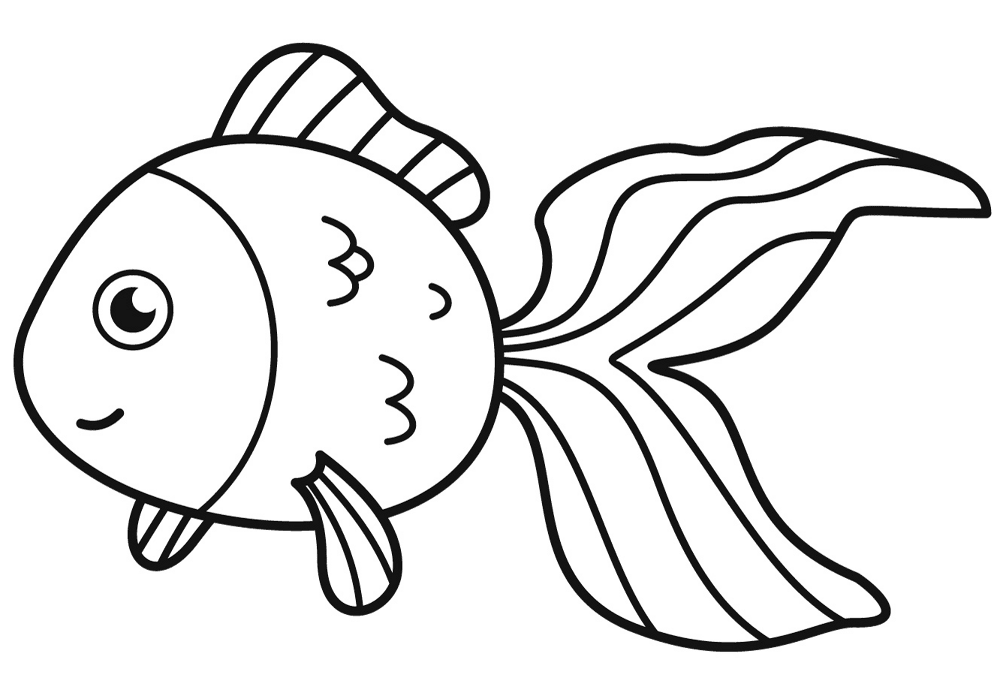Goldfish Coloring Page Md Coloring Page — Free Printable — free printable coloring page