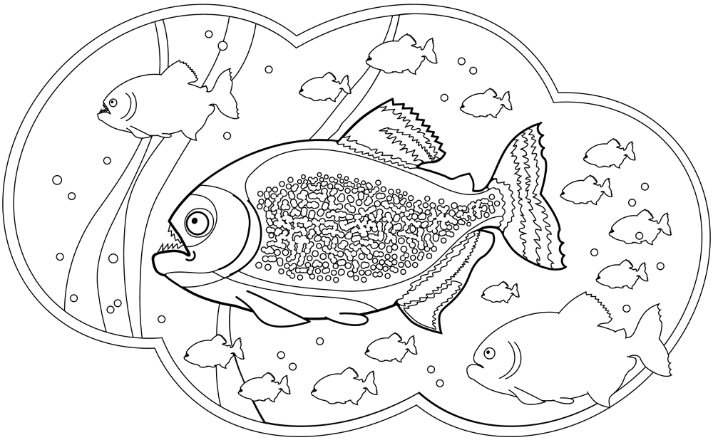 Piranhas Coloring Page Md Coloring Page — Free Printable — free printable coloring page