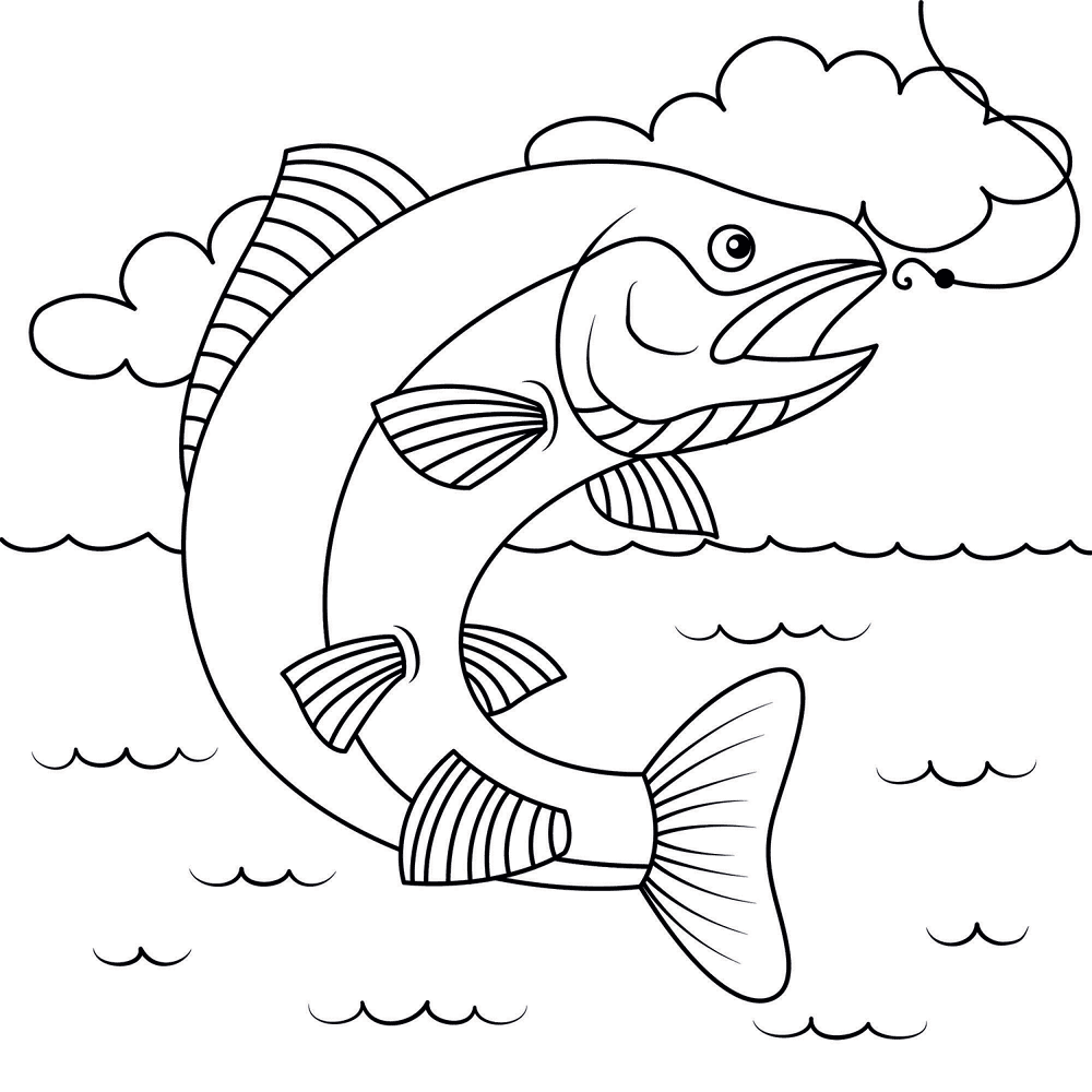 Salmon 2 Coloring Page Md Coloring Page — Free Printable — free printable coloring page
