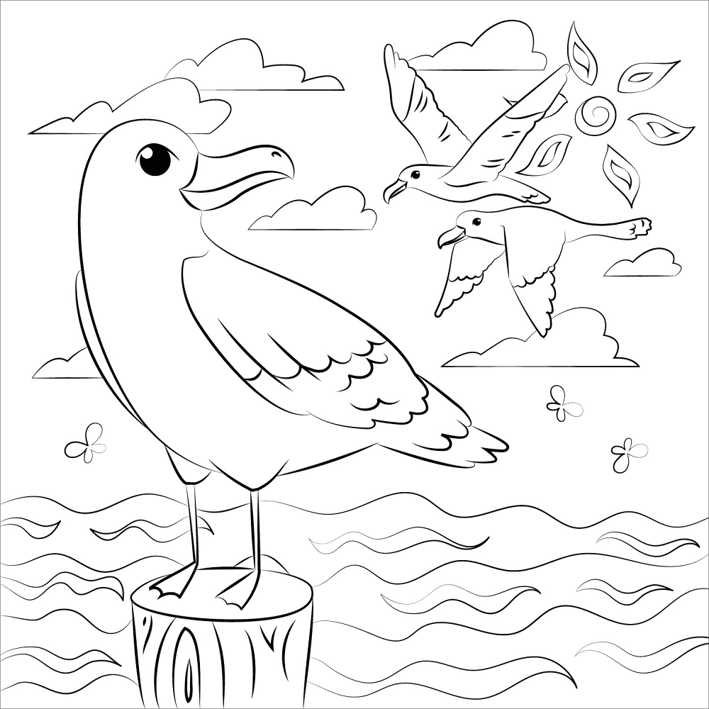 Seagull Coloring Page Md Coloring Page — Free Printable — free printable coloring page