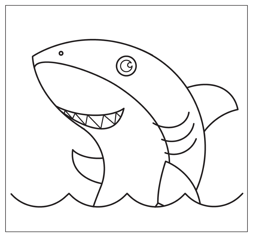 Shark Selfie Coloring Page Md Coloring Page — Free Printable — free printable coloring page