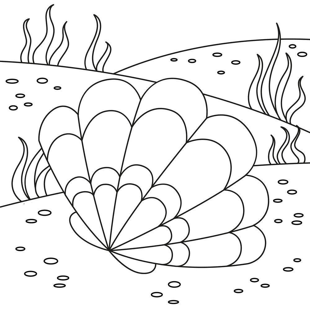 Shell 2 Coloring Page Md Coloring Page — Free Printable — free printable coloring page