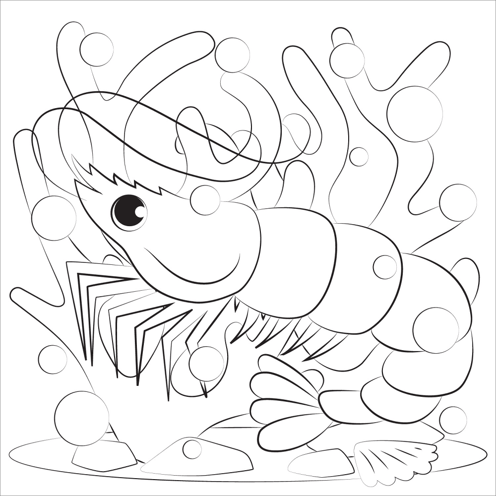 Shrimp Coloring Page Md Coloring Page — Free Printable — free printable coloring page