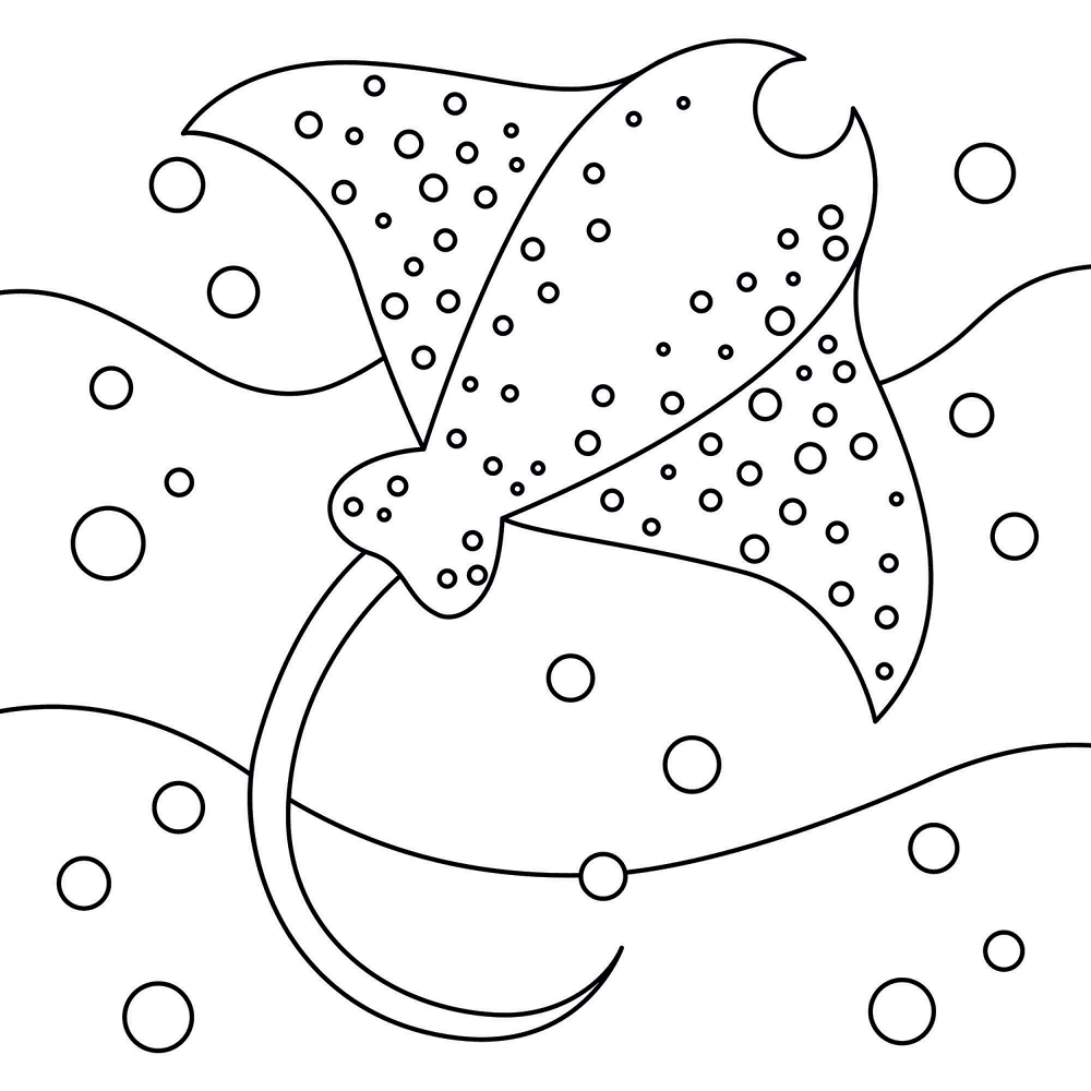 Stingray 2 Coloring Page Md Coloring Page — Free Printable — free printable coloring page
