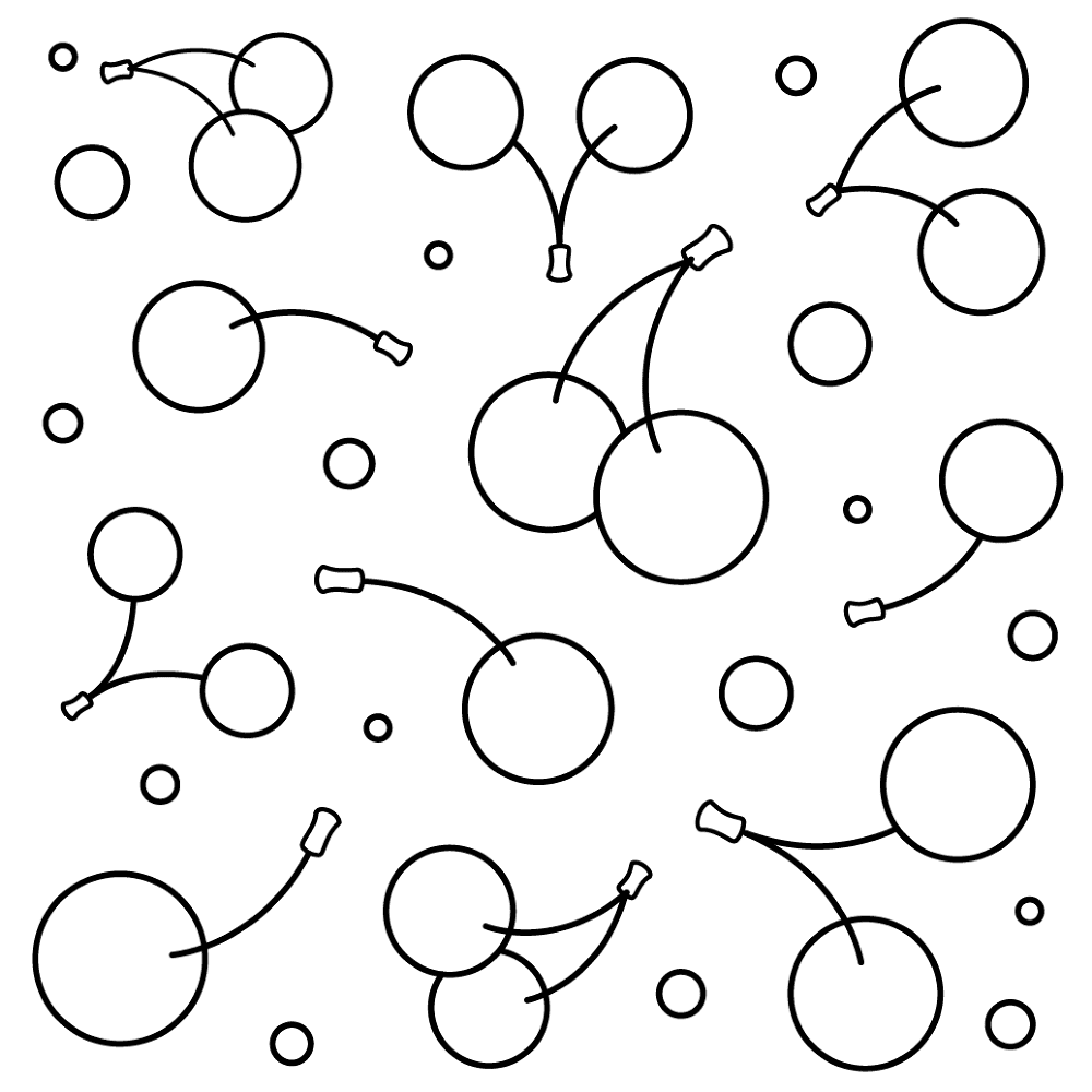 Cherries Pattern Coloring Page Md Coloring Page — Free Printable — free printable coloring page