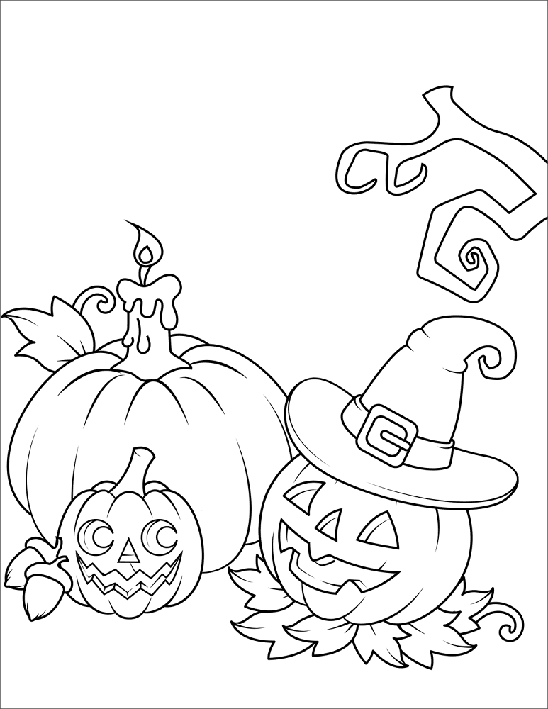 Jack O Lanterns Coloring Page Md Coloring Page — Free Printable — free printable coloring page