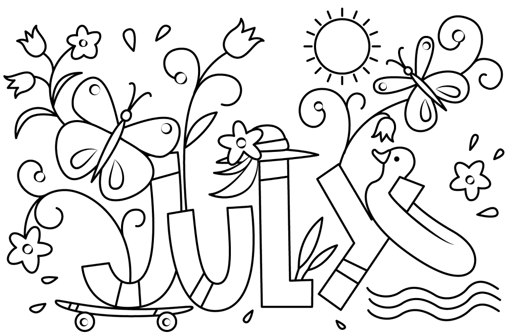 July Coloring Page Md Coloring Page — Free Printable — free printable coloring page