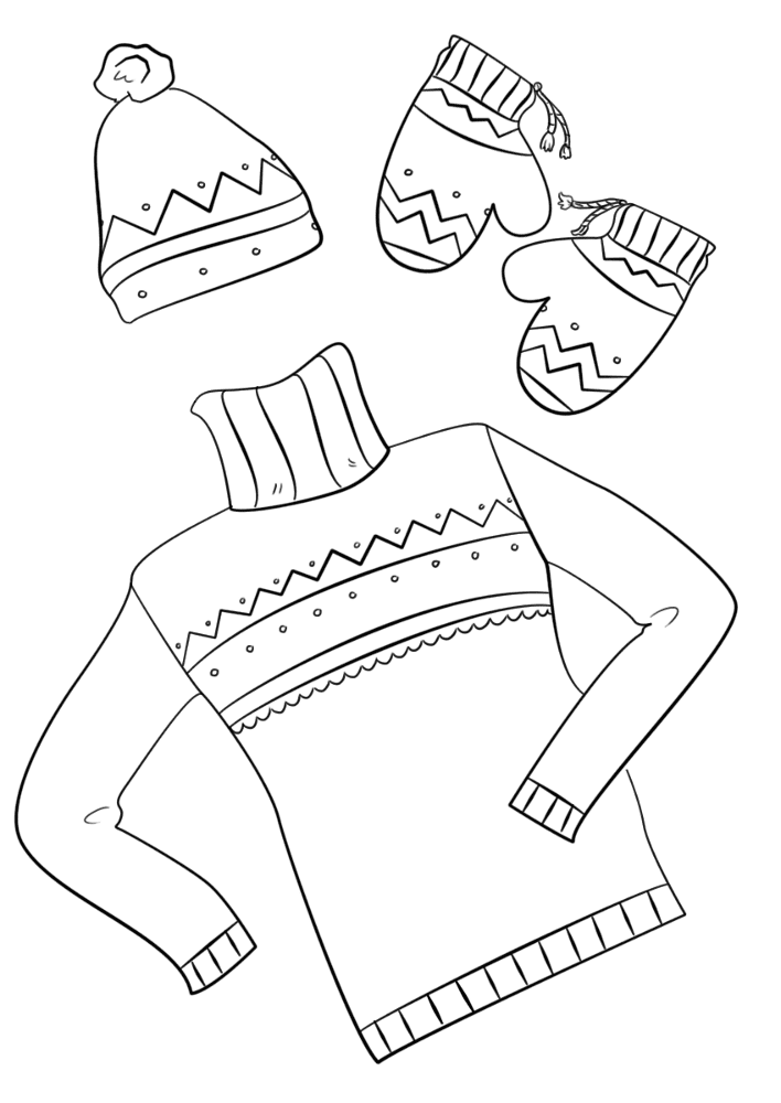 Winter Clothes Coloring Page Md Coloring Page — Free Printable — free printable coloring page