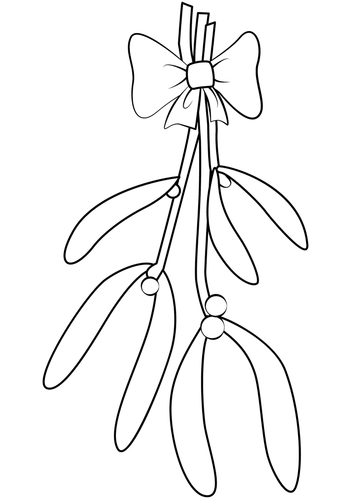 Christmas Mistletoe Coloring Page Md Coloring Page — Free Printable — free printable coloring page