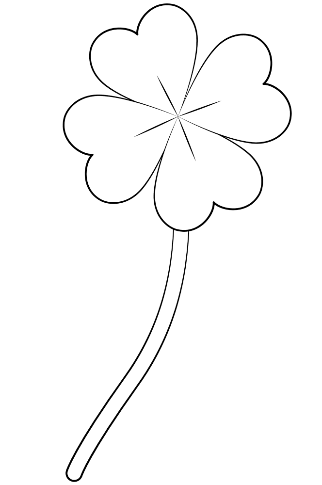 Four Leaf Clover Copy Coloring Page Md Coloring Page — Free Printable — free printable coloring page