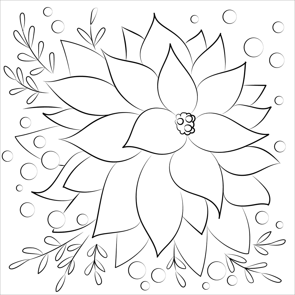 Poinsettia Coloring Page Md Coloring Page — Free Printable — free printable coloring page