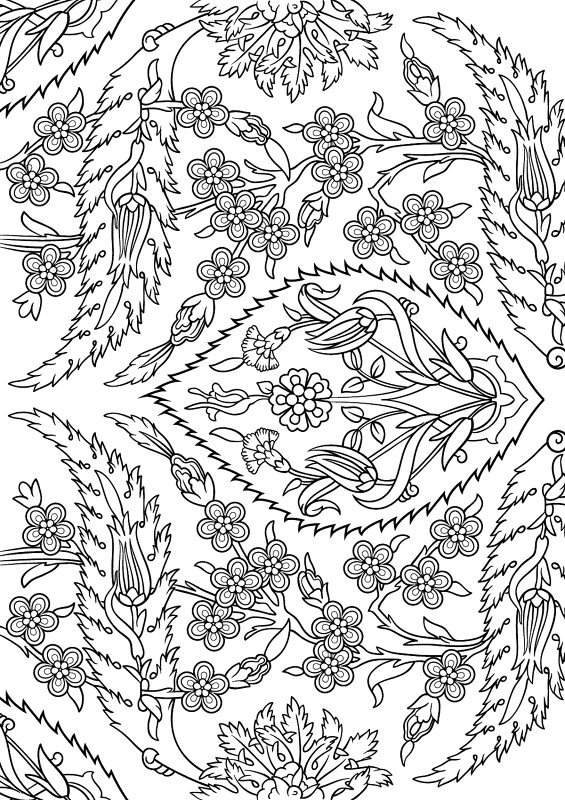 Turkish Tiles Coloring Page Md Coloring Page — Free Printable — free printable coloring page