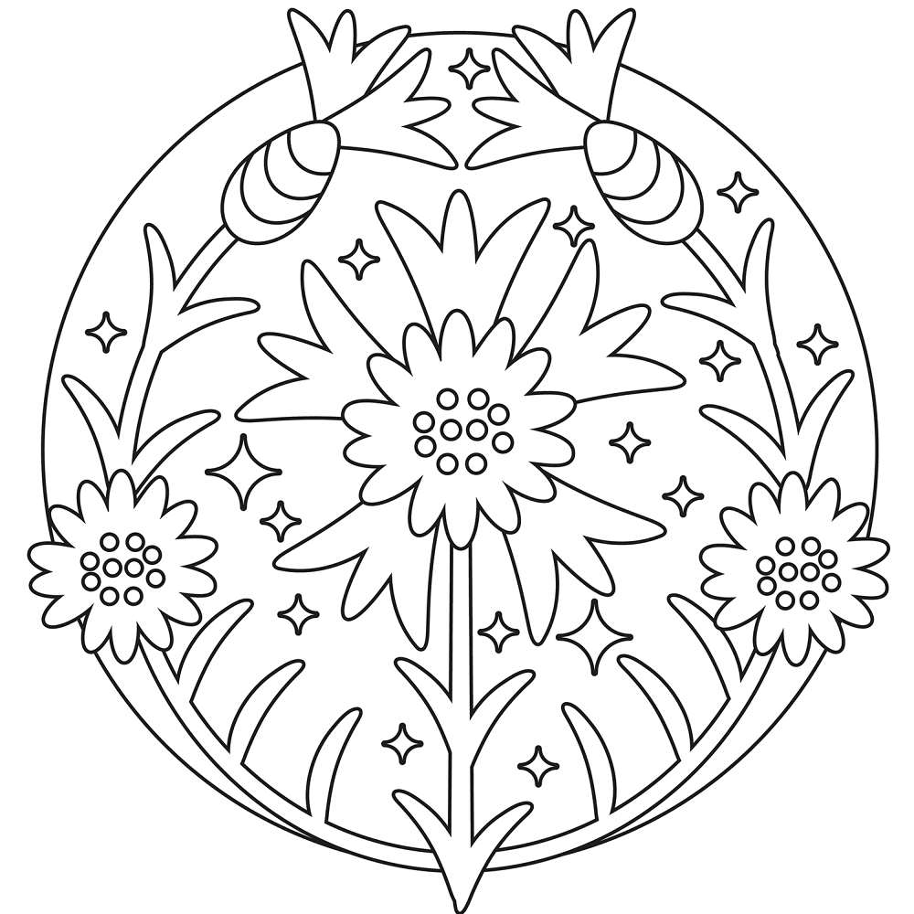 Wildflower Coloring Page Md Coloring Page — Free Printable — free printable coloring page
