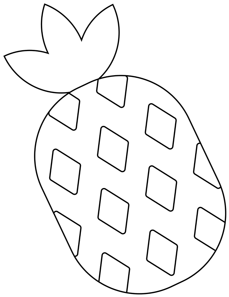 568 Pineapple Emoji 1f34d Coloring Page Md Coloring Page — Free Printable — free printable coloring page