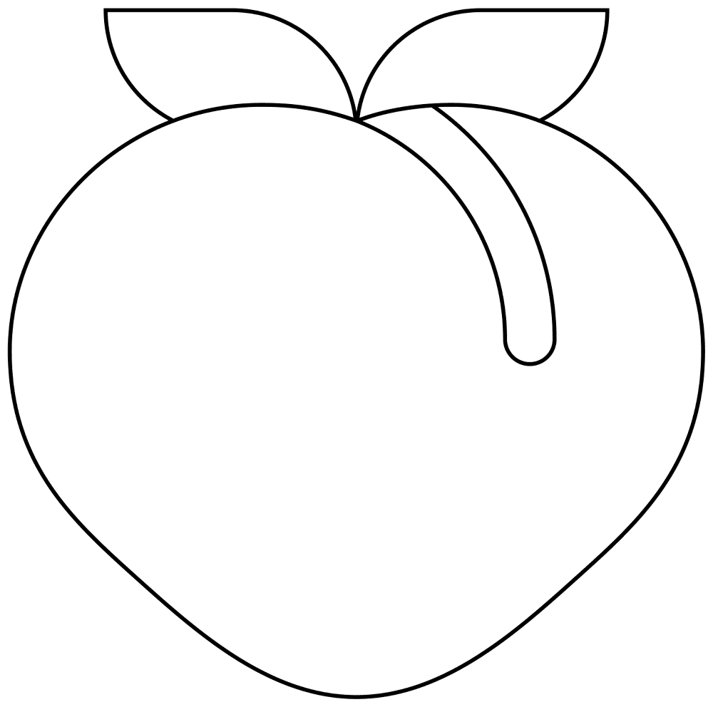573 Peach Emoji 1f351 Coloring Page Md Coloring Page — Free Printable — free printable coloring page