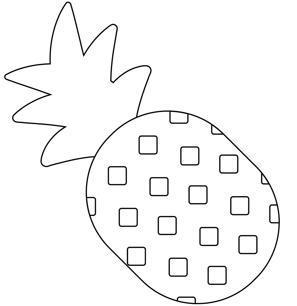 679 U1f34d Pineapple Emoji Coloring Page Md Coloring Page — Free Printable — free printable coloring page