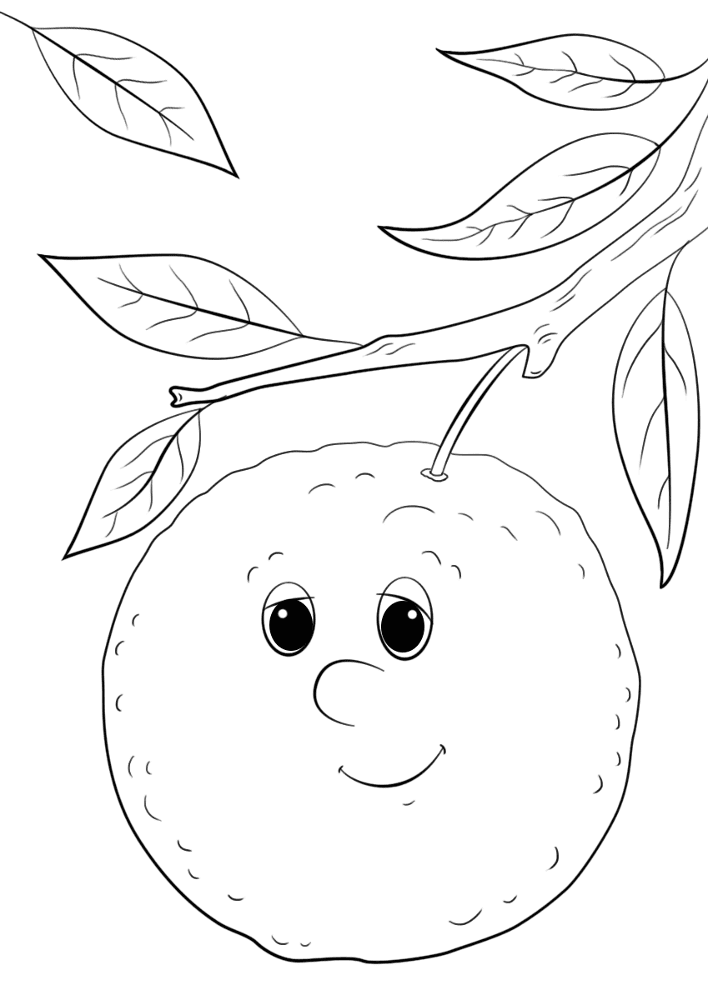 Cartoon Orange Character Coloring Page Md Coloring Page — Free Printable — free printable coloring page