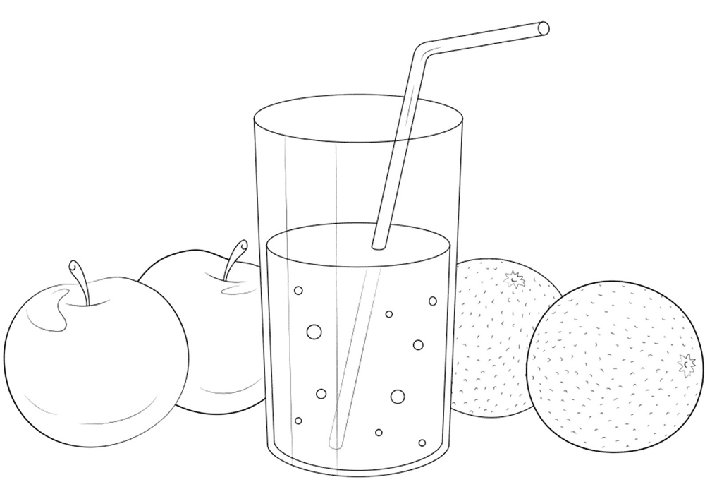 Fruit Juice Coloring Page Md Coloring Page — Free Printable — free printable coloring page