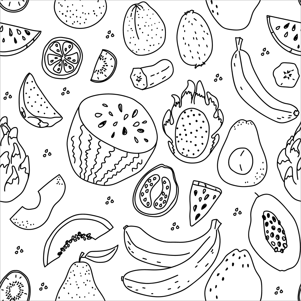 Fruit Pattern 3 Coloring Page Md Coloring Page — Free Printable — free printable coloring page