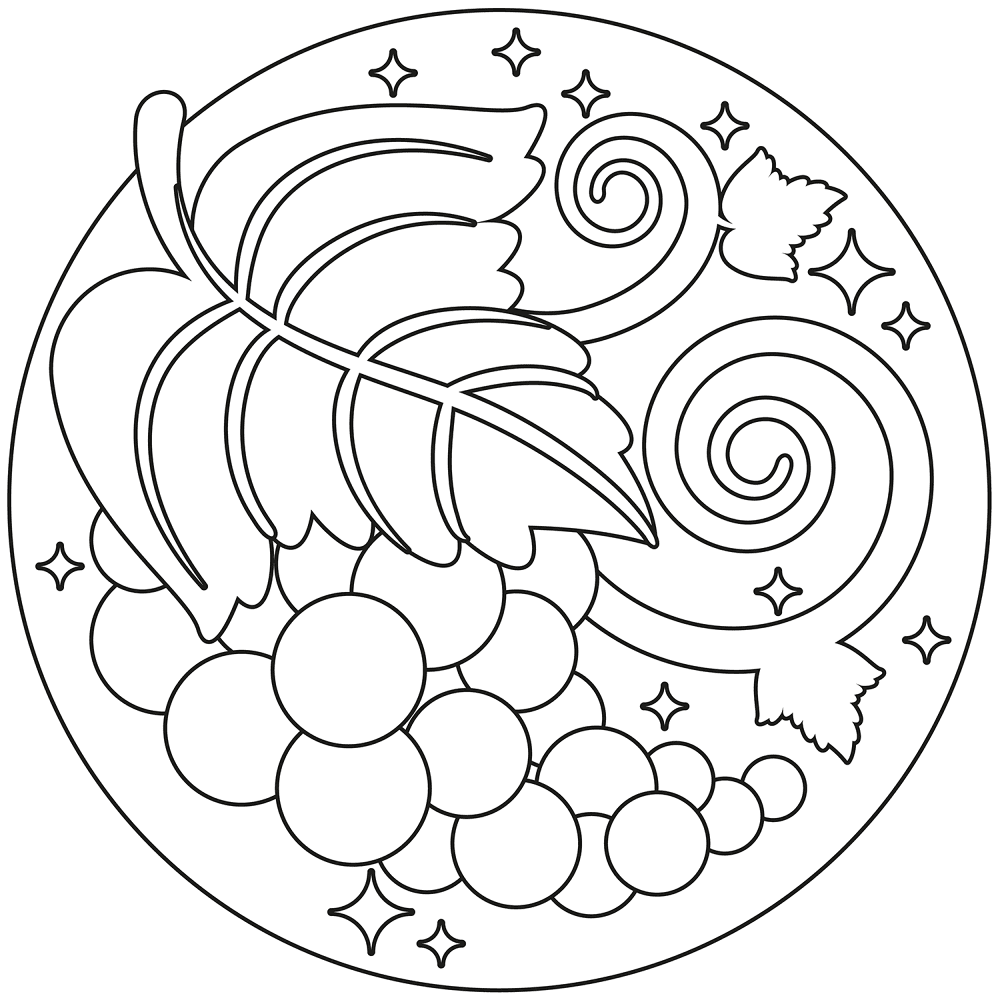 Grape Coloring Page Md Coloring Page — Free Printable — free printable coloring page