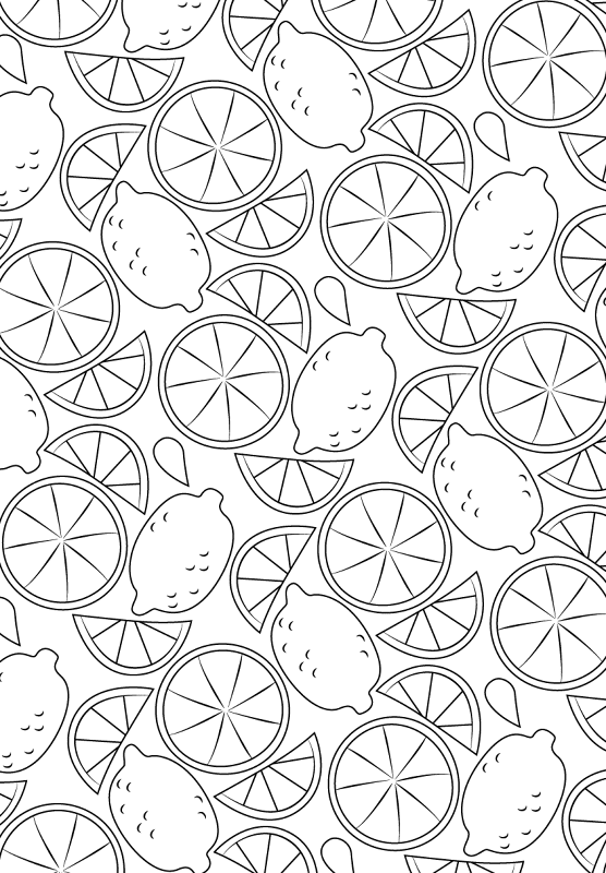 Lemon Pattern Coloring Page Md Coloring Page — Free Printable — free printable coloring page