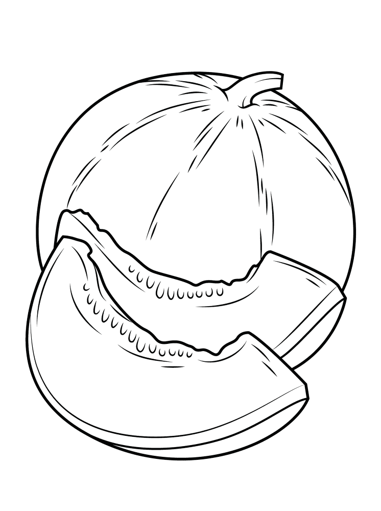 Melon 1 Coloring Page Md Coloring Page — Free Printable — free printable coloring page