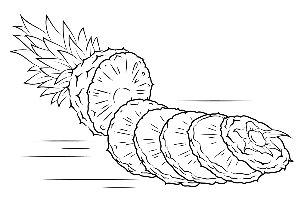 Pineapple 2 Coloring Page Md Coloring Page — Free Printable — free printable coloring page